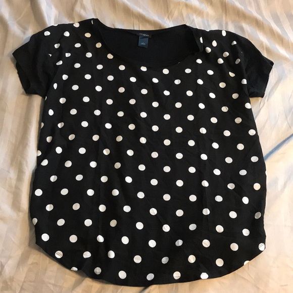Ann Taylor Polka Dot Tee - Picture 1 of 2